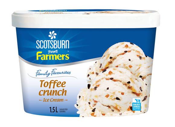 Toffee Crunch Scotsburn joins Farmers Ice Cream