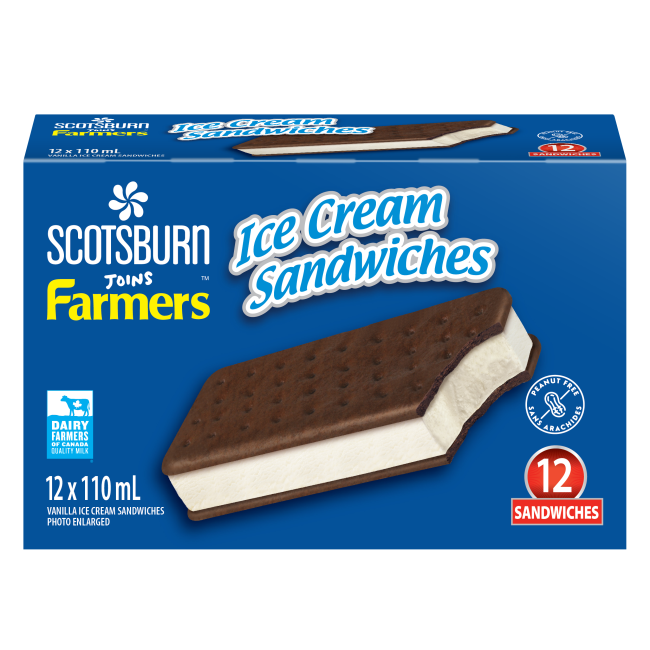 Scotsburn joins Farmers Ice Cream Sandwiches