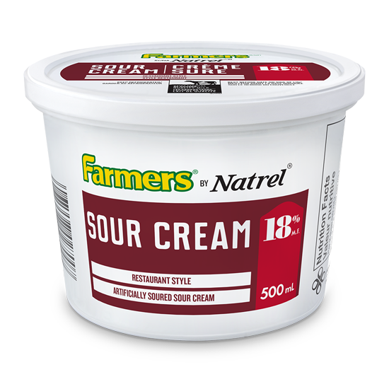 Farmers by Natrel Restaurant Style Sour Cream 18 Farmers Dairy