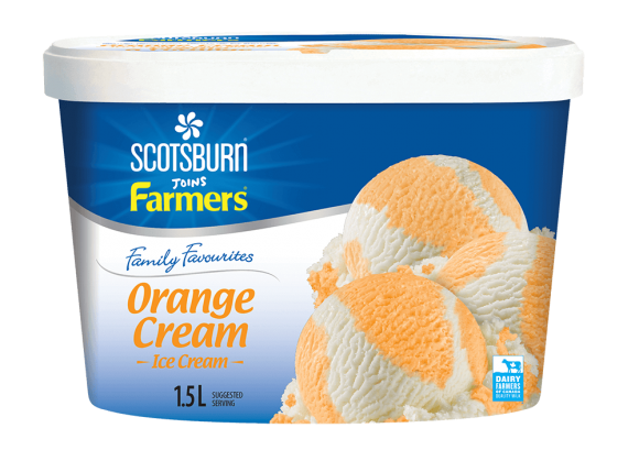 Orange Cream Scotsburn joins Farmers Ice Cream