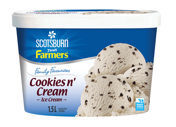 Cookies N Cream Scotsburn joins Farmers Ice Cream