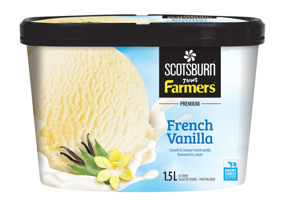 French Vanilla Scotsburn joins Farmers Ice Cream
