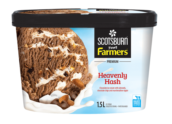 Heavenly Hash Scotsburn joins Farmers Ice Cream