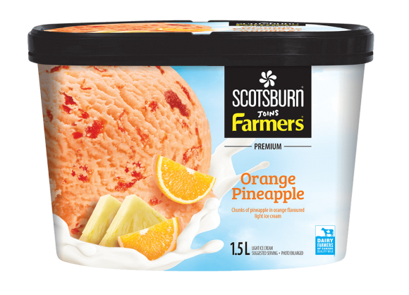  Orange Pineapple Scotsburn joins Farmers Ice Cream