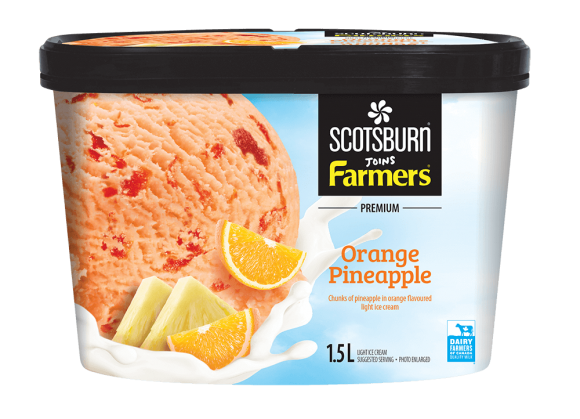  Orange Pineapple Scotsburn joins Farmers Ice Cream