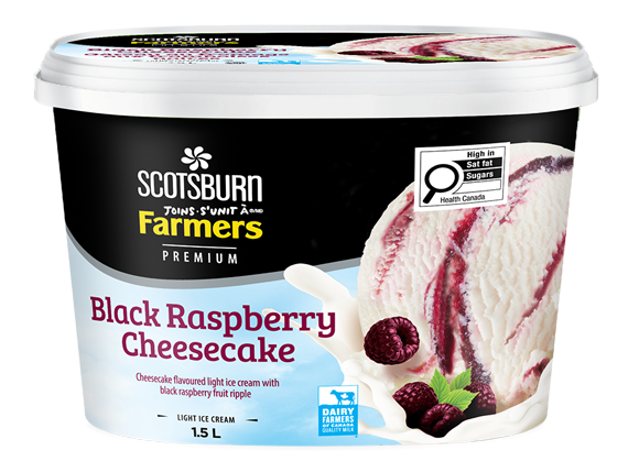 Black Raspberry Cheesecake Scotsburn joins Farmers Ice Cream