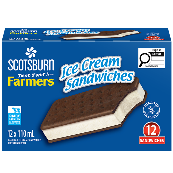 Scotsburn joins Farmers Ice Cream Sandwiches