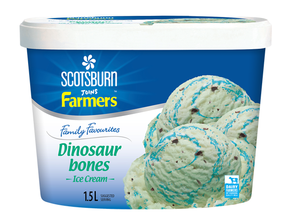 Dinosaur Bones Scotsburn joins Farmers Ice Cream