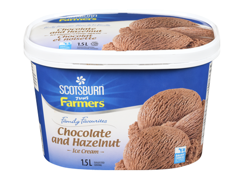 Chocolate and Hazelnut Scotsburn joins Farmers Ice Cream