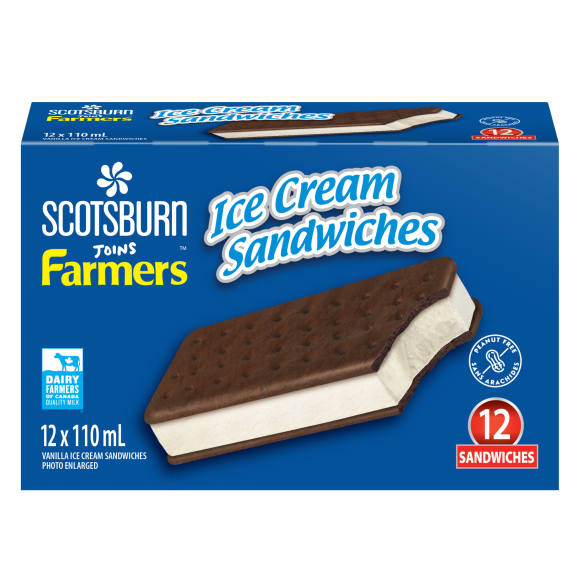 Scotsburn joins Farmers Ice Cream Sandwiches