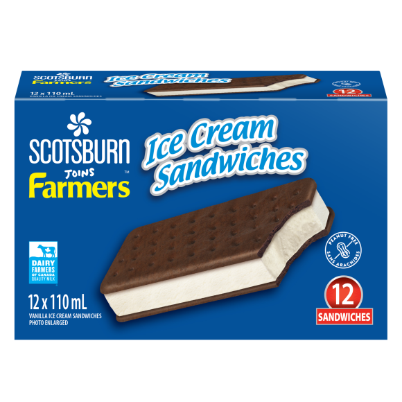 Scotsburn joins Farmers Ice Cream Sandwiches