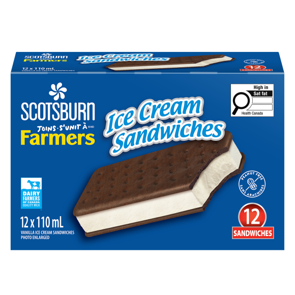 Scotsburn joins Farmers Ice Cream Sandwiches