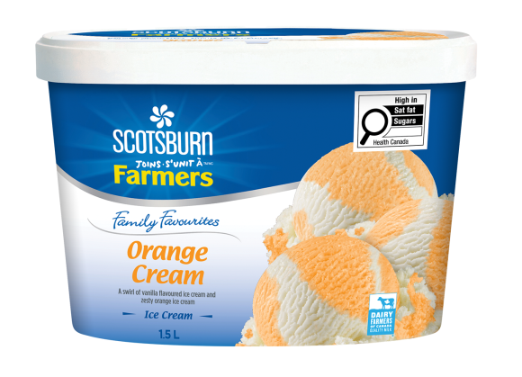 Orange Cream Scotsburn joins Farmers Ice Cream