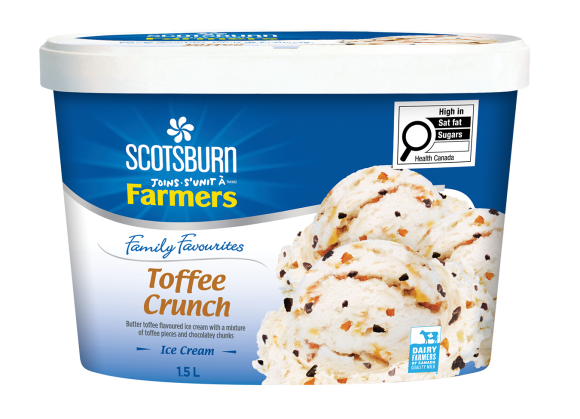 Toffee Crunch Scotsburn joins Farmers Ice Cream