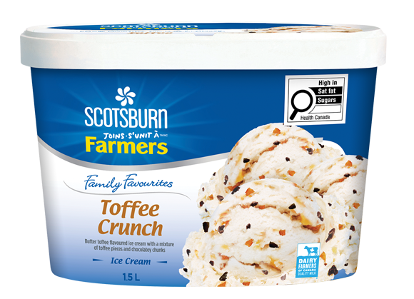 Toffee Crunch Scotsburn joins Farmers Ice Cream