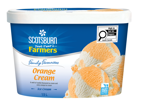 Orange Cream Scotsburn joins Farmers Ice Cream