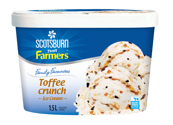 Toffee Crunch Scotsburn joins Farmers Ice Cream