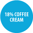 18% Coffee Cream Badge