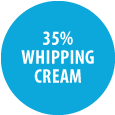 35% Whipping Cream Badge