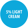 5% Light Cream Badge
