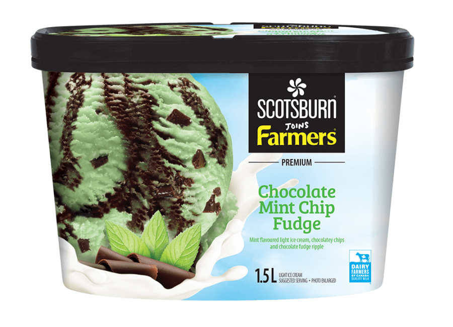  Chocolate Mint Chip Fudge Scotsburn joins Farmers Ice Cream