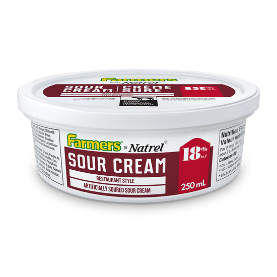 Farmers by Natrel Restaurant Style Sour Cream 18 Farmers Dairy