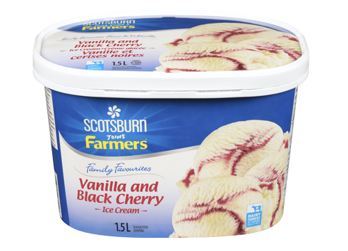 Vanilla Black Cherry Scotsburn joins Farmers Ice Cream