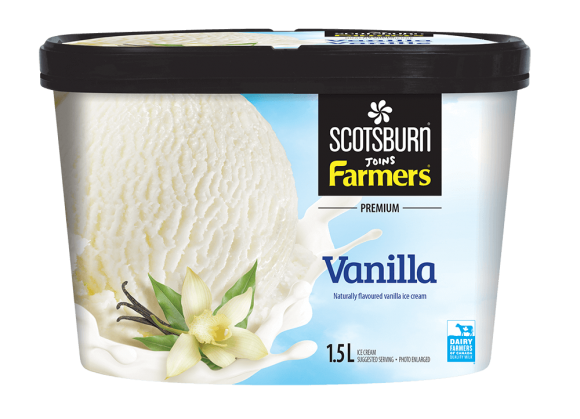 Vanilla Scotsburn joins Farmers Ice Cream