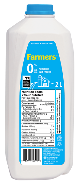 Farmers 0% Milk 2L Jug