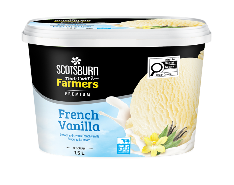 French Vanilla Scotsburn joins Farmers Ice Cream