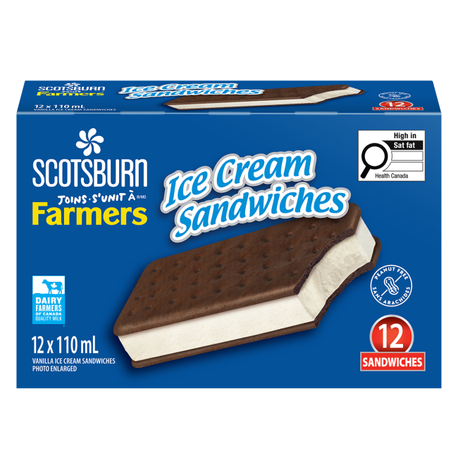 Scotsburn joins Farmers Ice Cream Sandwiches