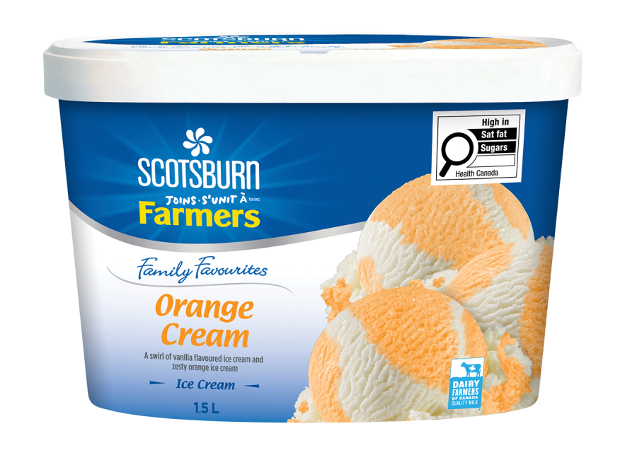 Orange Cream Scotsburn joins Farmers Ice Cream