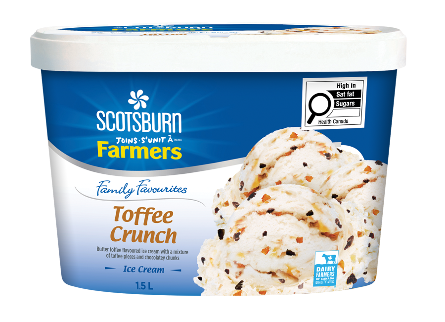 Toffee Crunch Scotsburn joins Farmers Ice Cream
