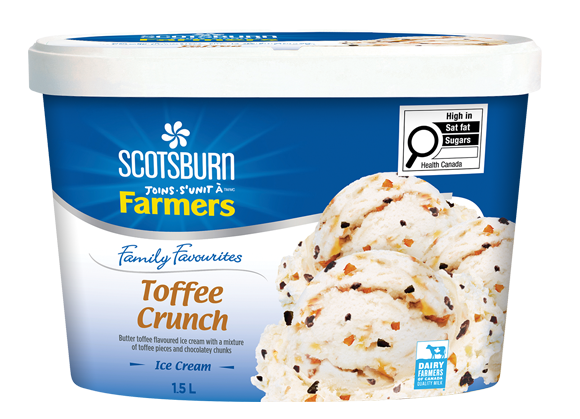 Toffee Crunch Scotsburn joins Farmers Ice Cream