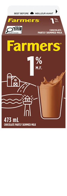 Farmers Chocolate Milk 1% 473mL Farmers Chocolate Milk 1% 473mL