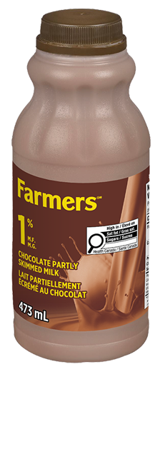 Farmers Chocolate Milk 1% 473mL Farmers Chocolate Milk 1% 473mL