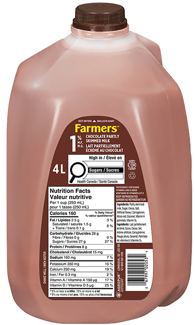 Farmers Chocolate Milk 1% 4L Jug Farmers Chocolate Milk 1% 4L Jug