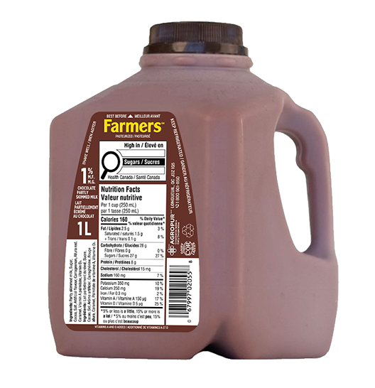 Farmers Chocolate Milk 1% 1L Jug
