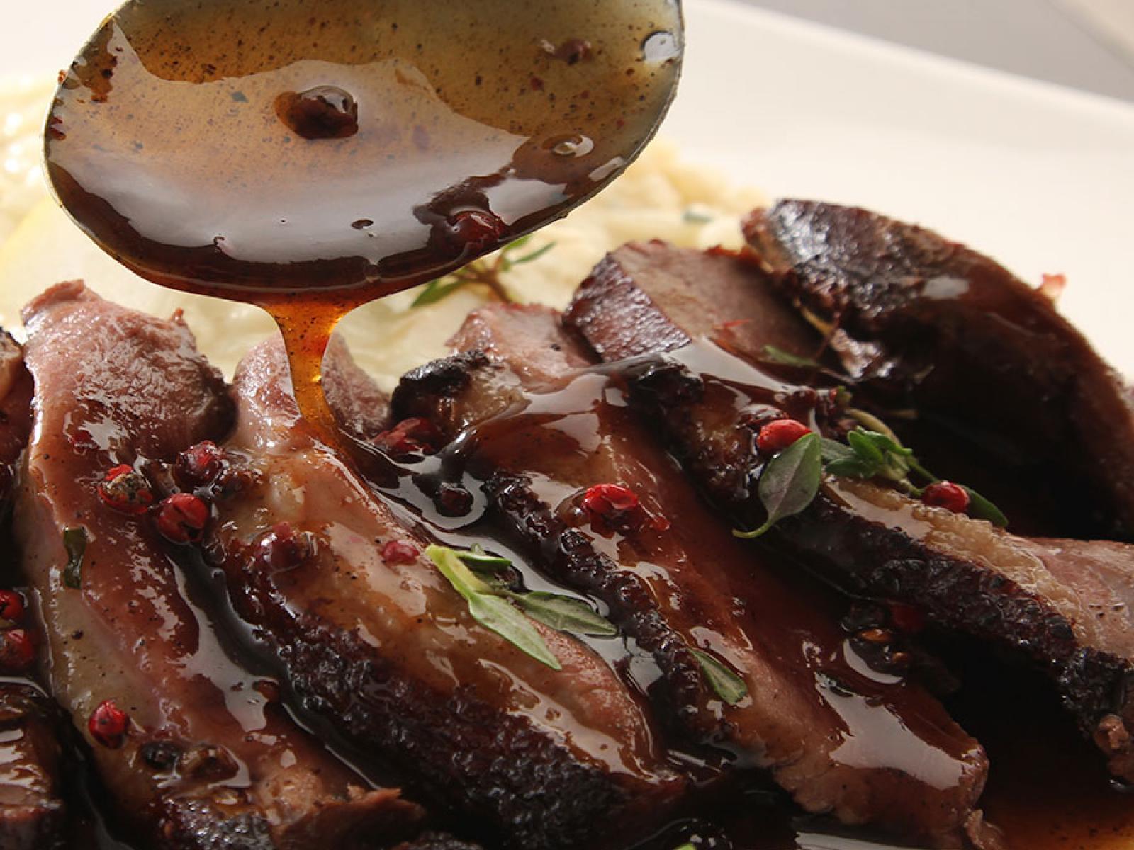 Duck Breast with Partridge Berry Sauce Recipe